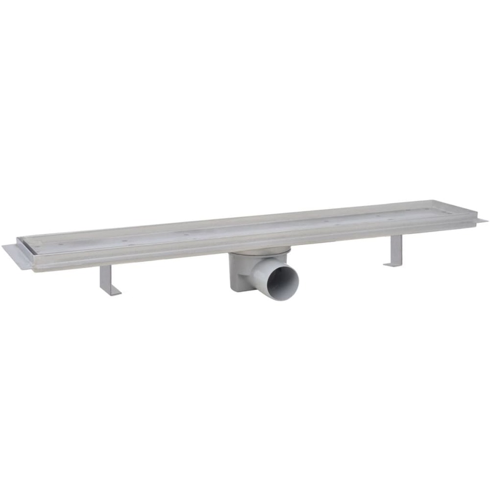 Drain de douche linéaire 2 pcs 730 x 140 mm acier inoxydable