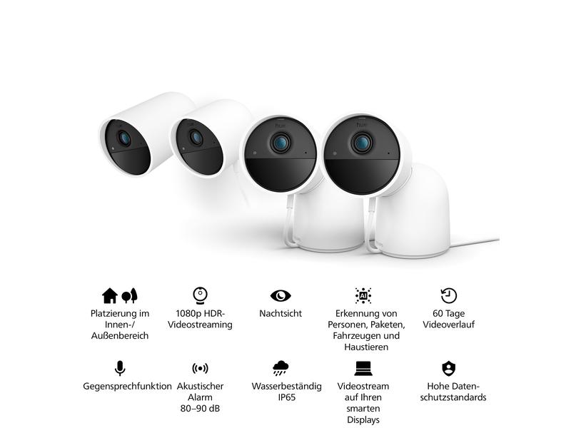 Philips Hue Secure batteriebetriebene Kamera Weiss Netzwerkkameras: intelligentes Zuhause, intelligentere Sicherheit