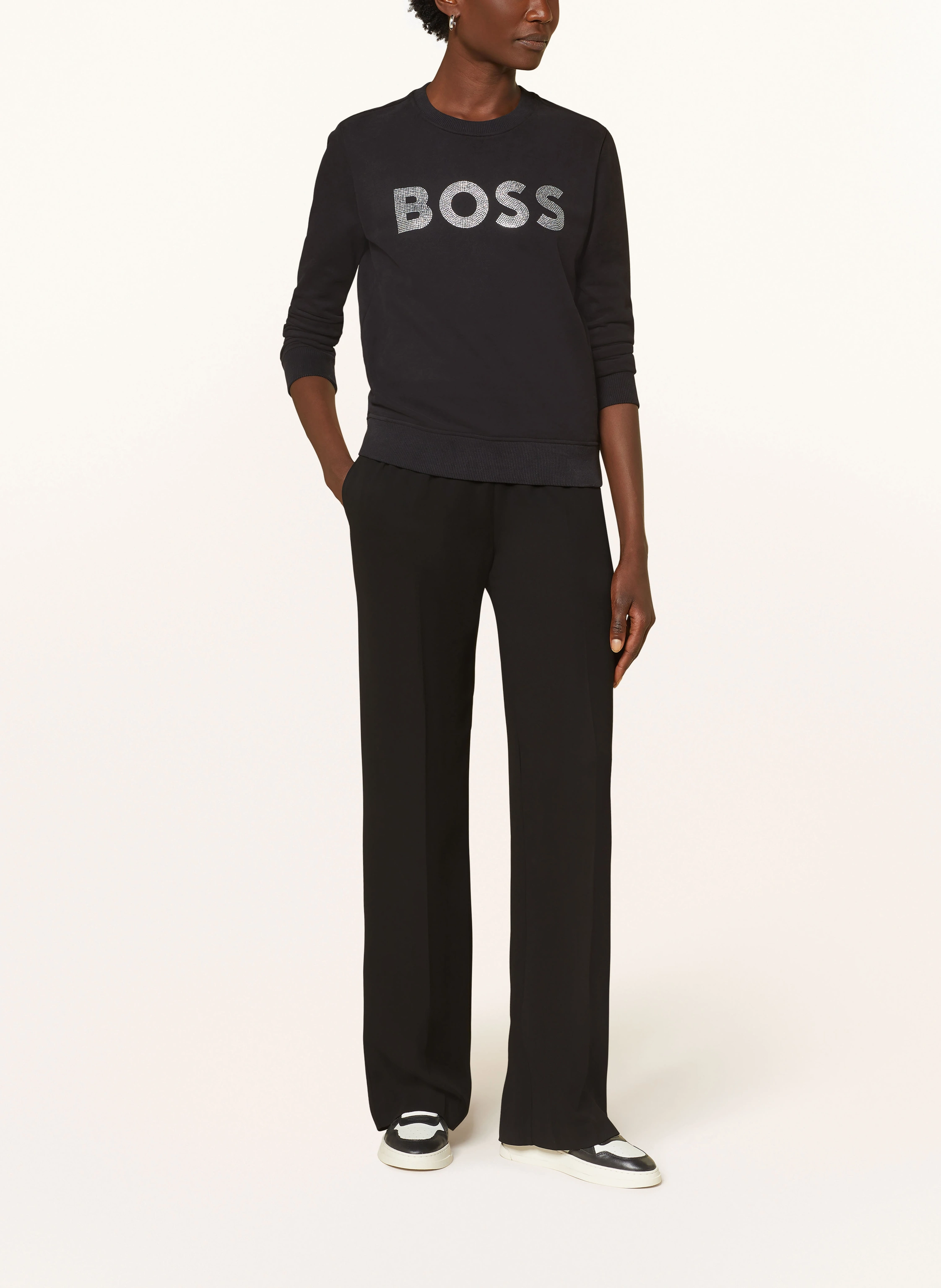 BOSS Sweatshirt EBOSSA mit Schmucksteinen
