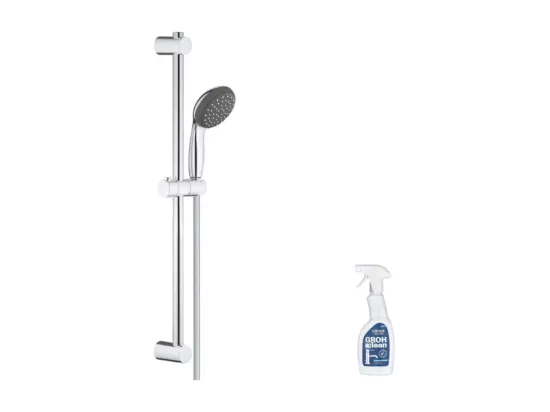 Pommeau de douche GROHE Quickfix Vitalio Start 110 2 jets avec barre + nettoyant GrohClean