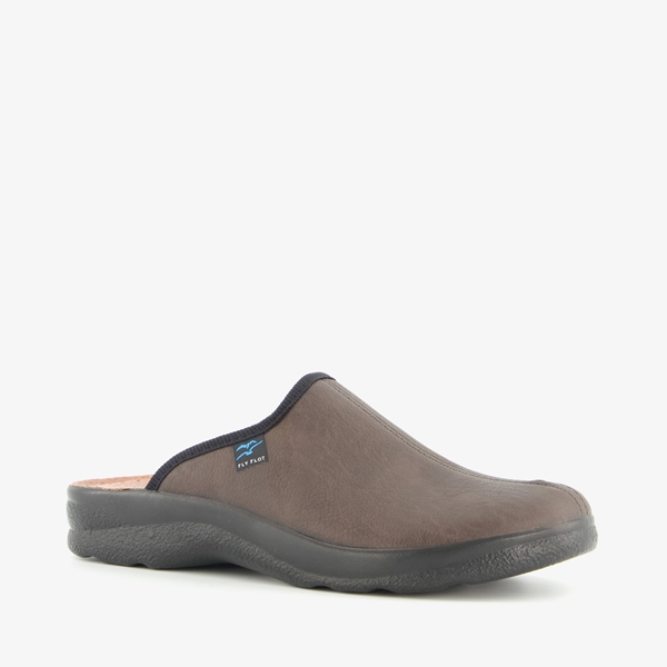 Fly Flot leren heren pantoffels bruin