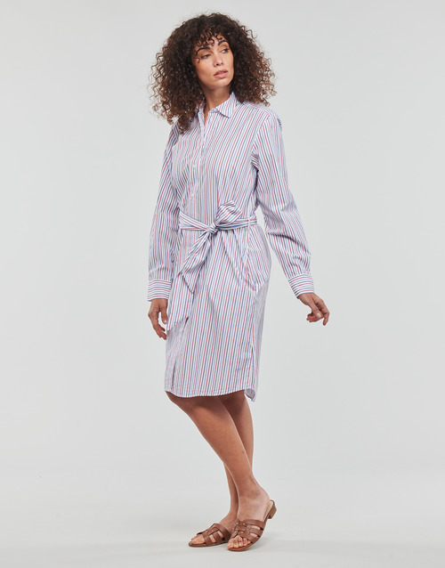 Tommy Hilfiger - ORG CO GBL STP KNEE SHIRT DRESS - Blanc