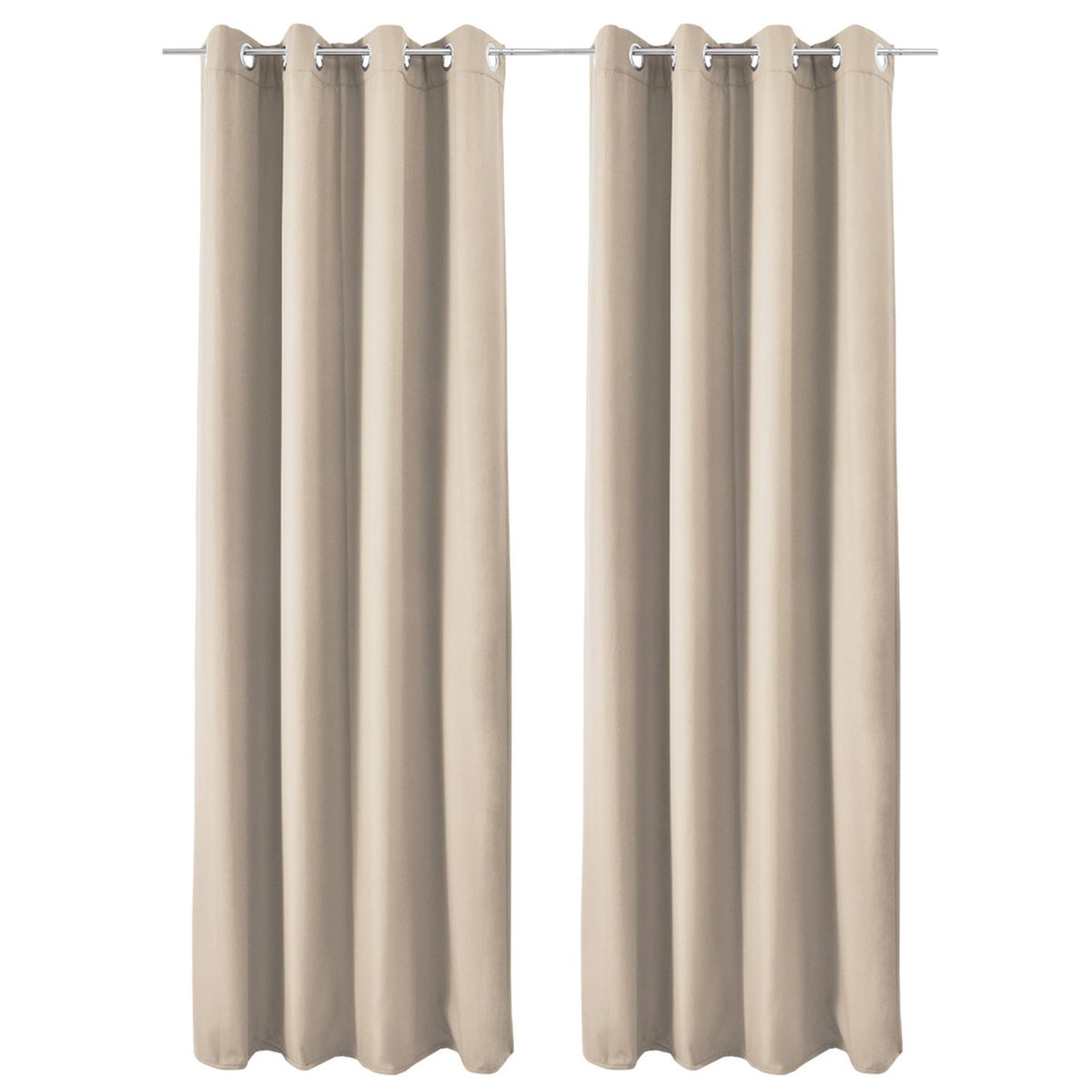 Beautissu Amelie TO Gordijn met Ring 140x245cm Crème (set van 2)