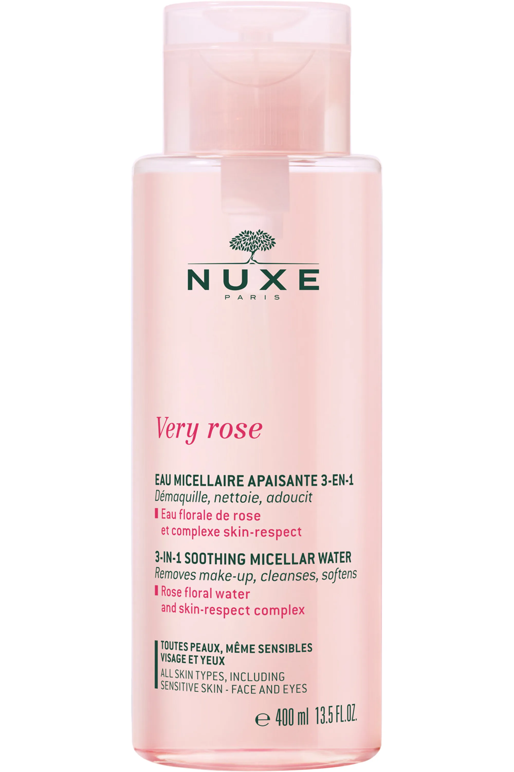 Nuxe Eau micellaire apaisante 3-en-1 Very Rose-100 ml