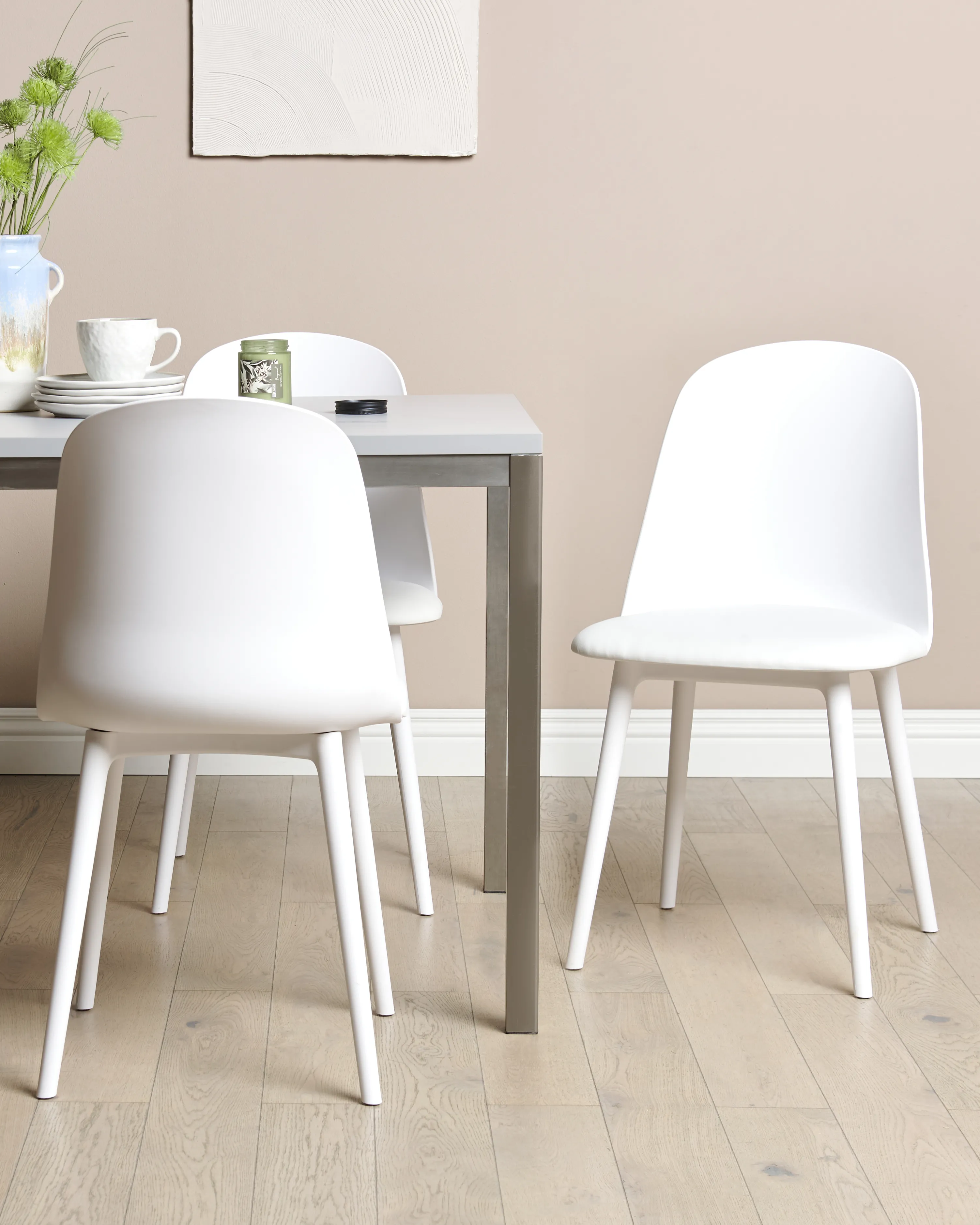Set van 2 eetkamerstoelen FOMBY Wit