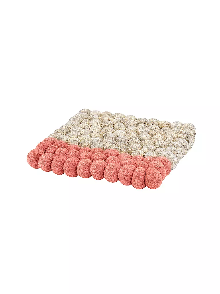 CILIO Untersetzer LANA DUE Wolle Beige-Coral koralle