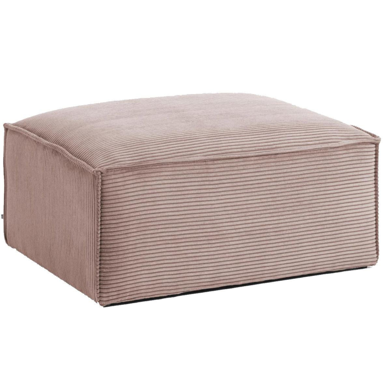 Kave Home Blok poef 90x70 roze corduroy