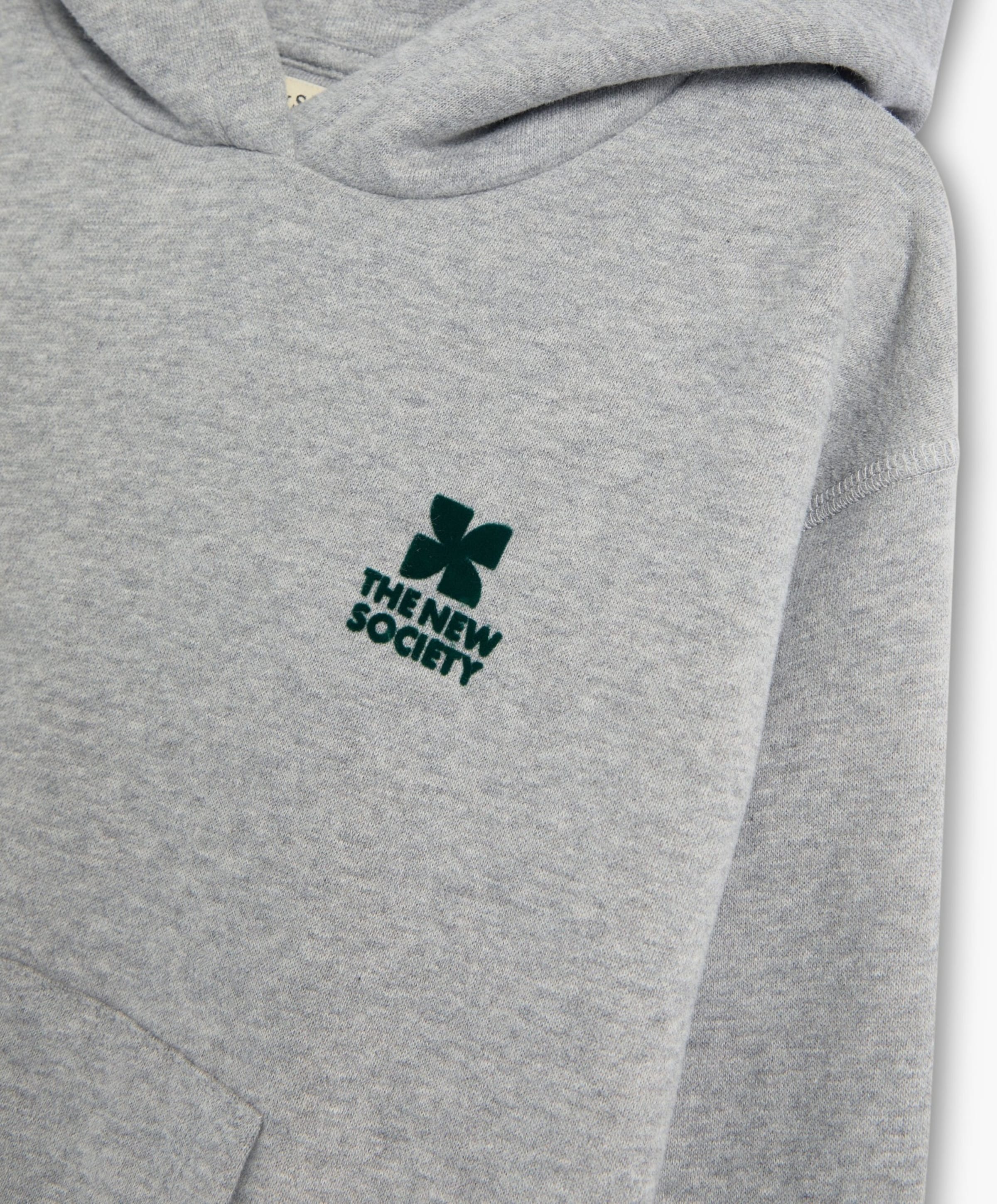 The New Society Jongens hoodie grijs