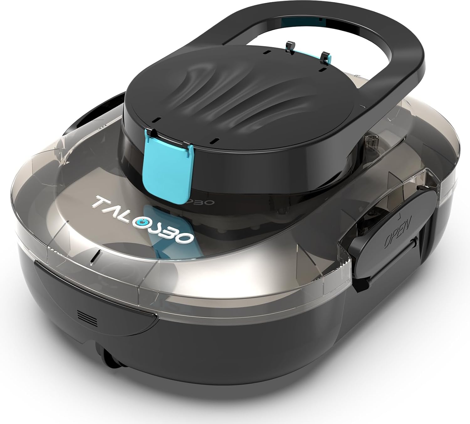 Pleco S1 Poolroboter Akku, Leichter Poolsauger mit Dual-Antriebsmotoren, 80 Min Reinigungszeit, 2,5 Stunden Ladezeit, Auto Parken Poolreiniger für Flache Böden Pools