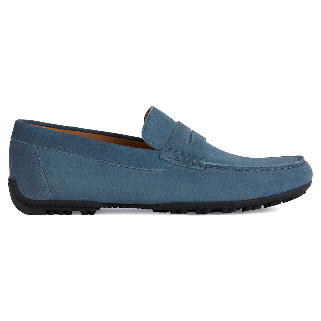 Geox Mocassins en Velours de Cuir Kosmopolis bleus
