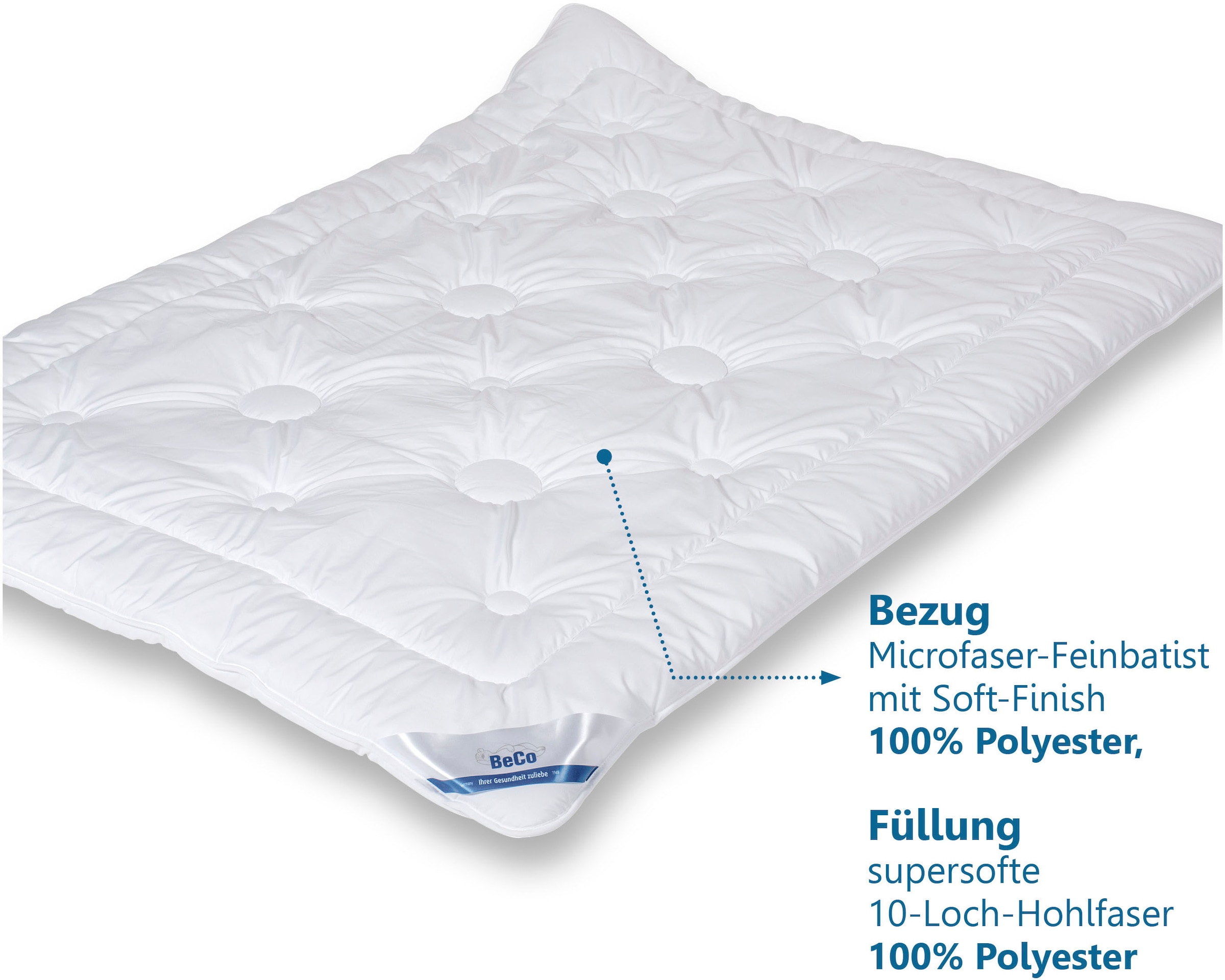 Beco Microfaserbettdecke »Royal Soft Duo, Bettdecke 135x200 und weitere Grössen!« leicht Füllung Polyester Bezug Microfaser 1 Stk. tlg. 2-in-1 Wohlfühlpaket: Bettdecke & gratis Handmassagegerät