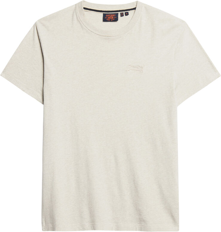 Superdry VINTAGE LOGO EMB TEE Oat cream marl