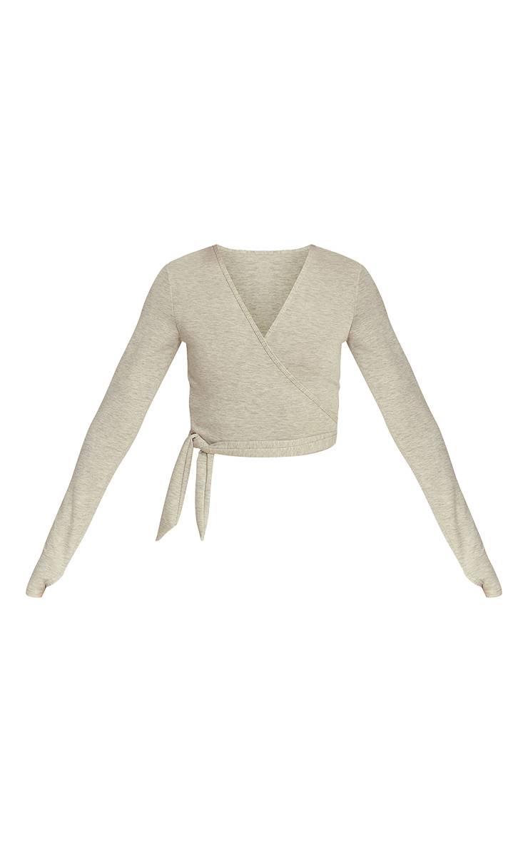 Gris Cendré Haut Cache-cœur Ultra-doux