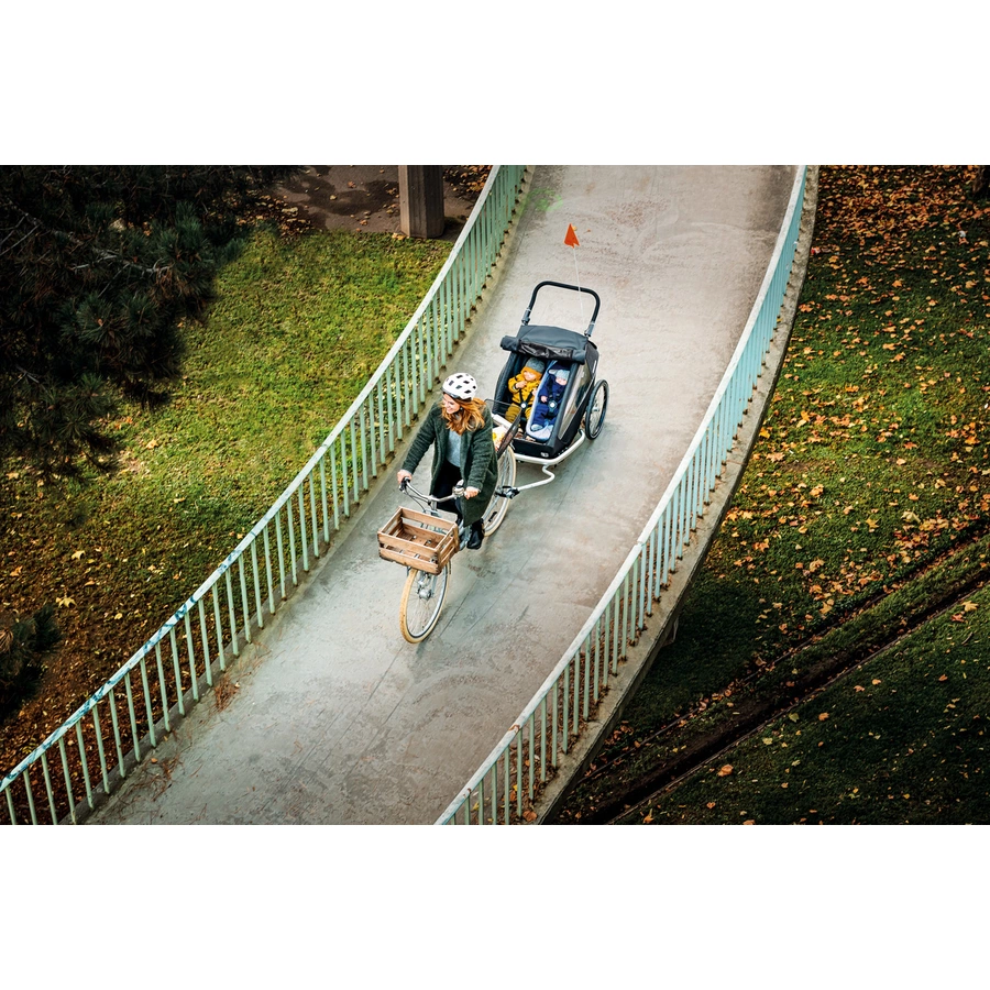 CROOZER Kinderfahrradanhänger Kid Keeke 2 Mountain Grey