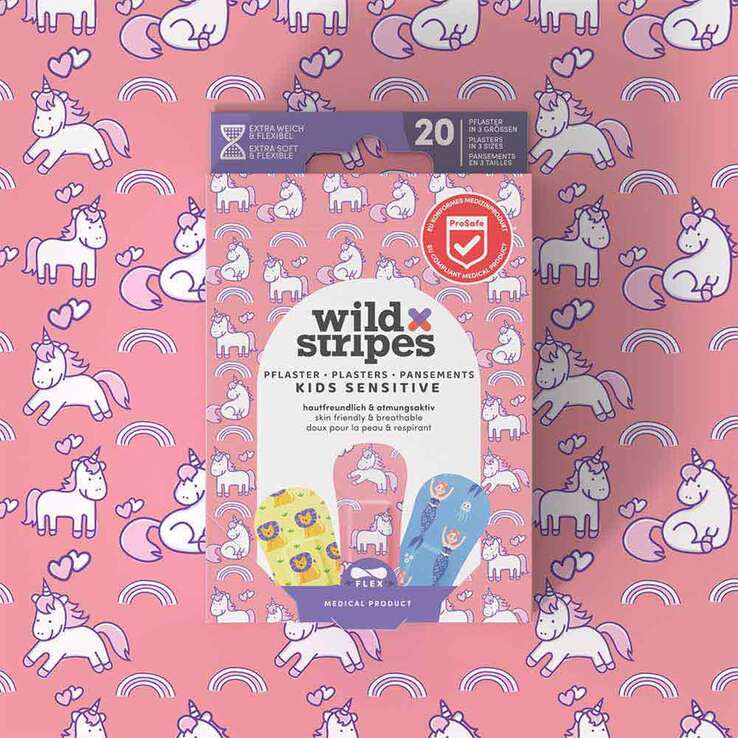 Wild Stripes Kids sensitive Fantasy Int Pflaster, 20 St