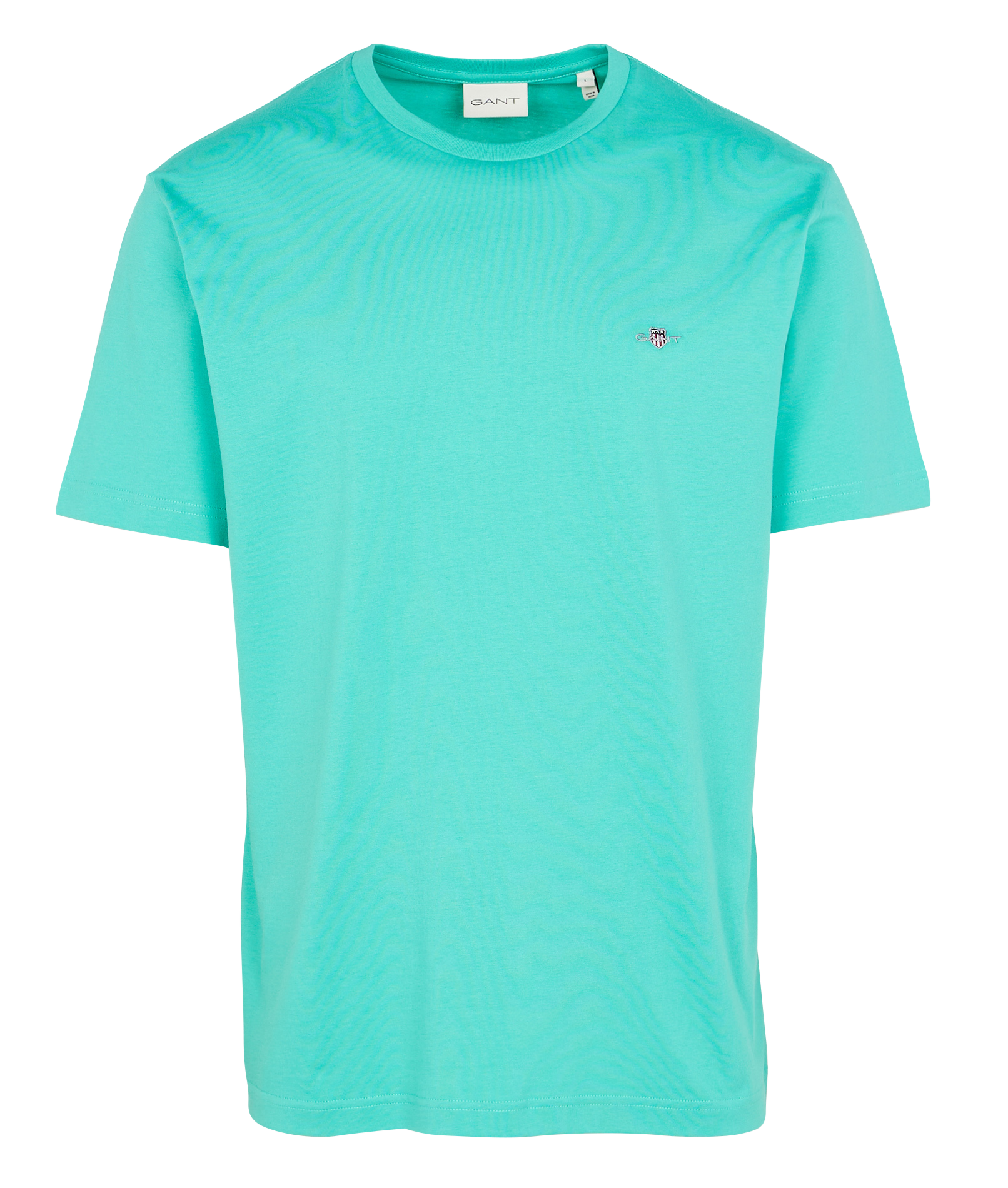 Tee-shirt col rond droit en coton | Vert