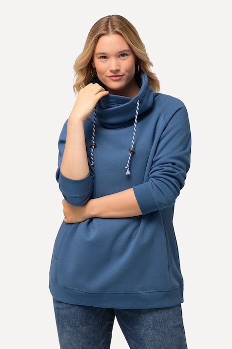 Sweatshirt, weiter Stehkragen, Taschen, Raglan-Langarm