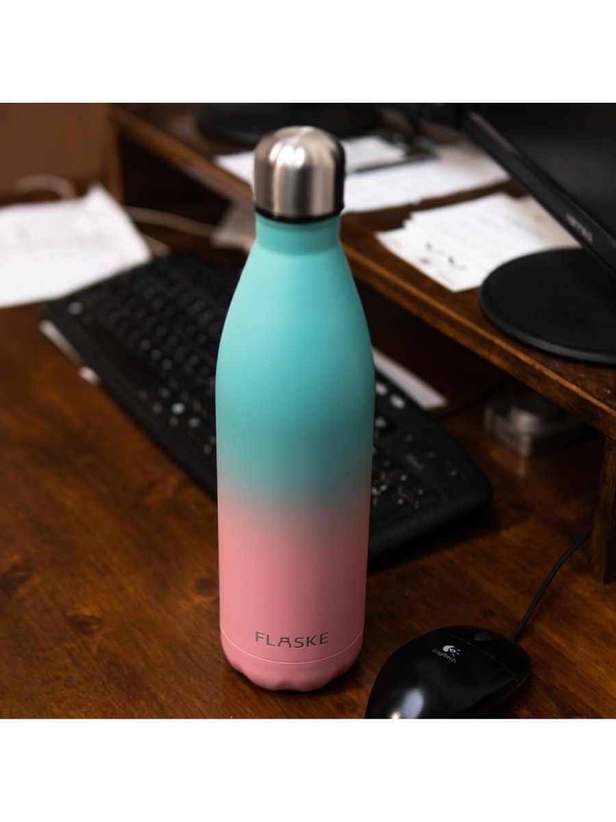 Flaske 750 ml  rvs drinkfles - gradient spring