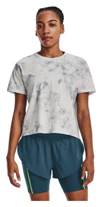 Maillot manches courtes Femme Under Armour Run Anywhere Blanc Gris