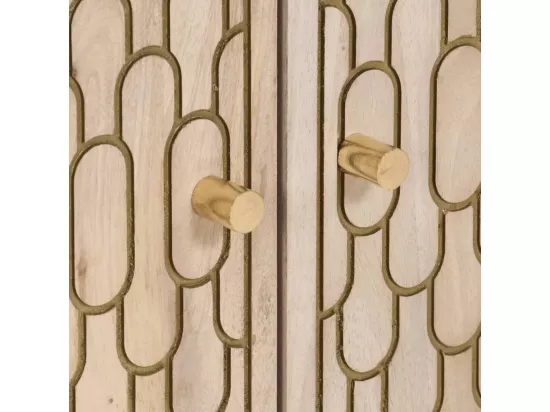 Armoire latérale 60x33x75 cm bois massif de manguier