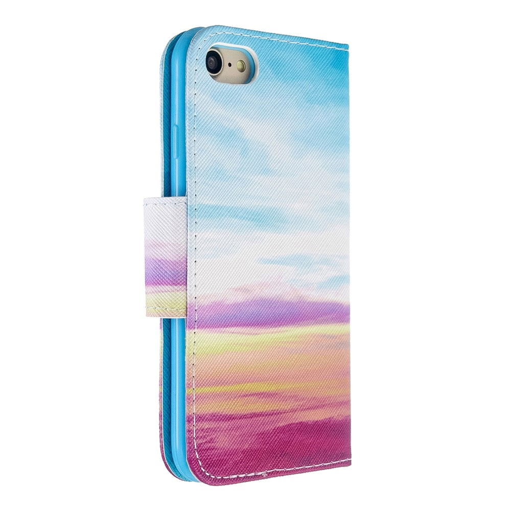 iPhone SE (2022/2020) / 8 / 7 / 6S Leder Tasche - Sonnenuntergang