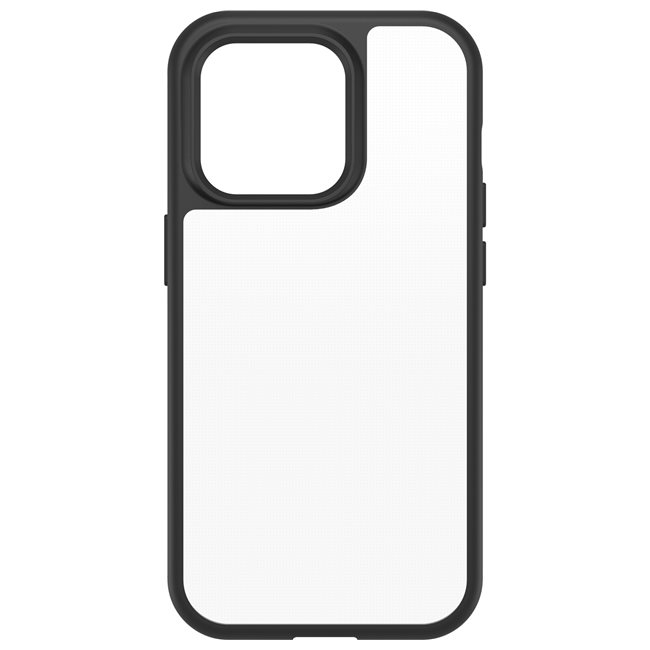 iPhone 14 Pro Hybrid Hülle TPU Bumper   Hardcase Rückseite React Series (77-88890) - Transparent / Schwarz