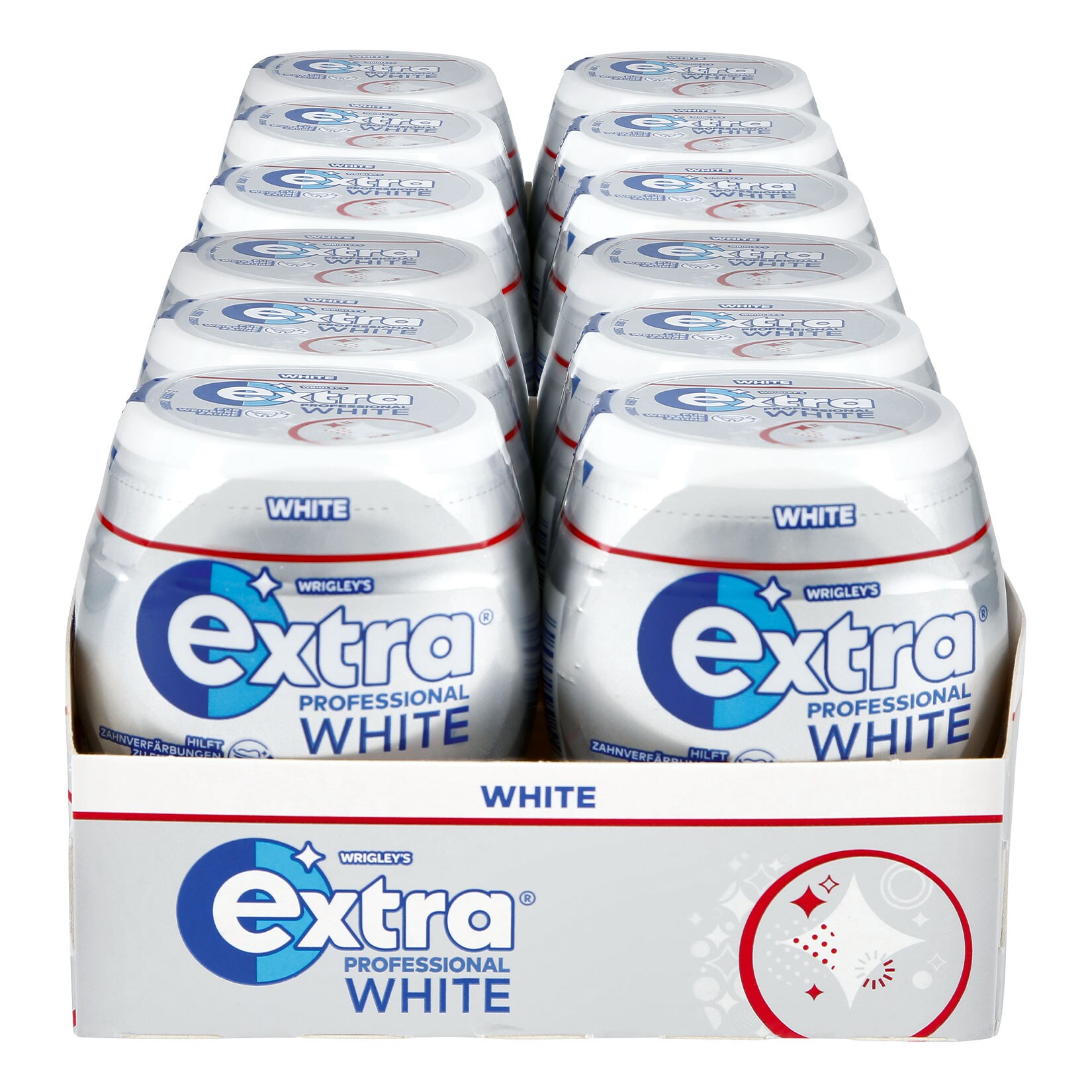 Wrigley's Extra Professional White zuckerfrei Dose 50 Stück, 12er Pack