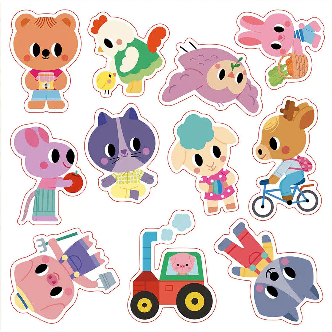 Janod atelier knutselset herkbruikbare stickers