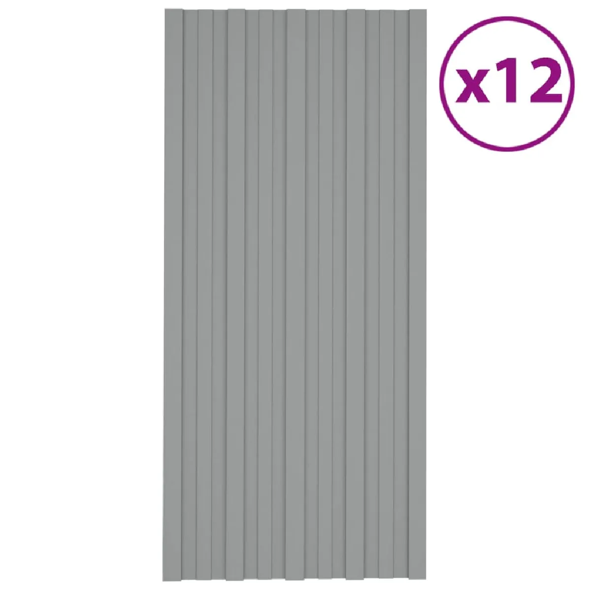 vidaXL Panneaux De Toiture - Gris