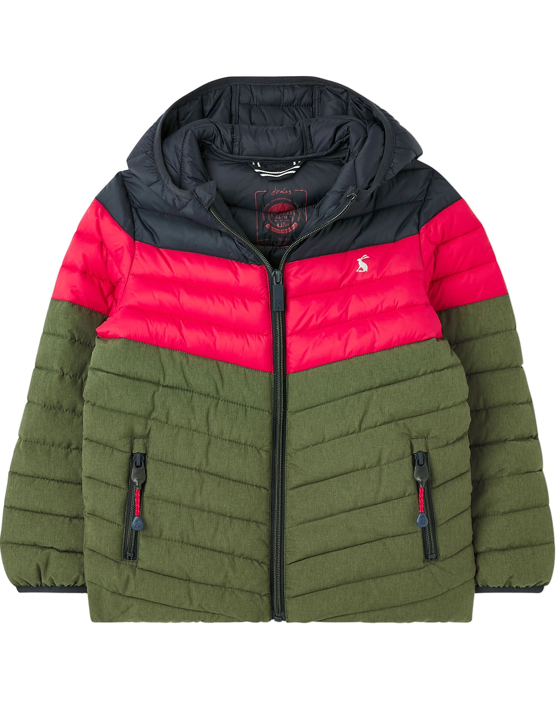 Winter-Steppjacke CAIRN COLOURBLOCK in rot/khaki