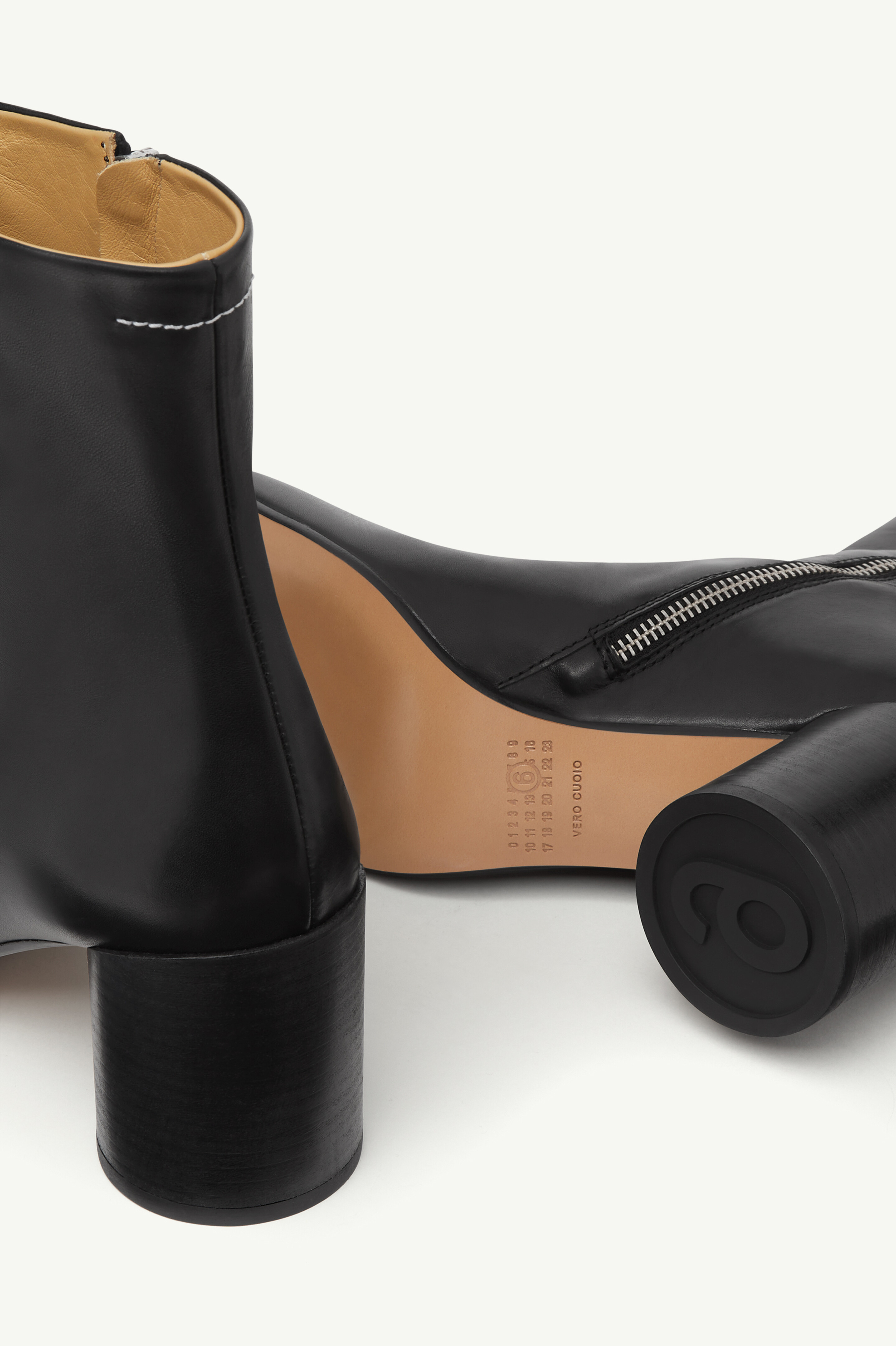 Bottines en cuir Stitch-out Noir