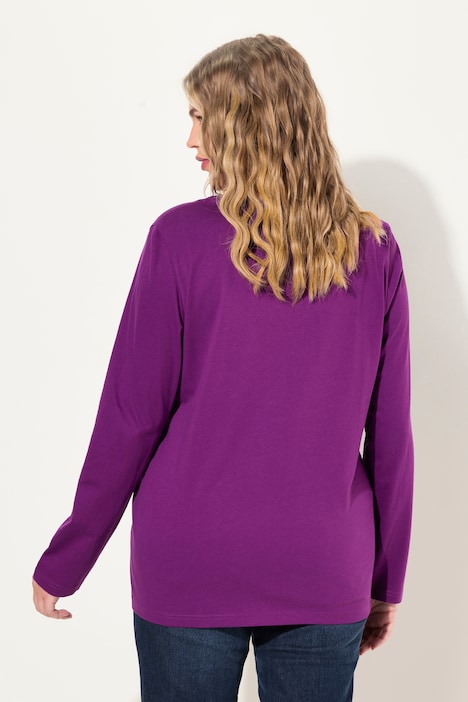 Shirt, Slim, V-Ausschnitt, Langarm