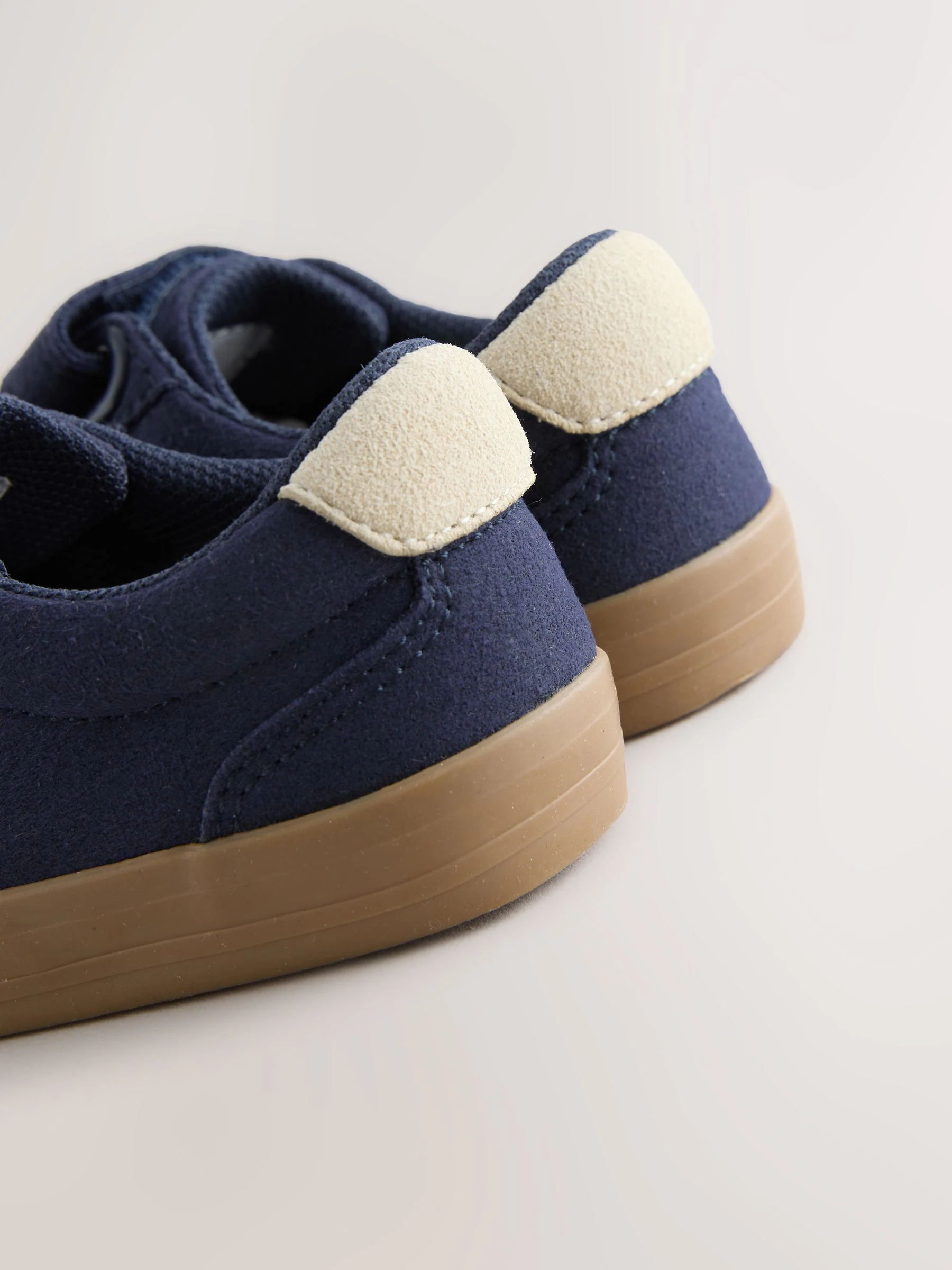 Donkerblauw - Sneakers met klittenbandsluiting en elastische veters