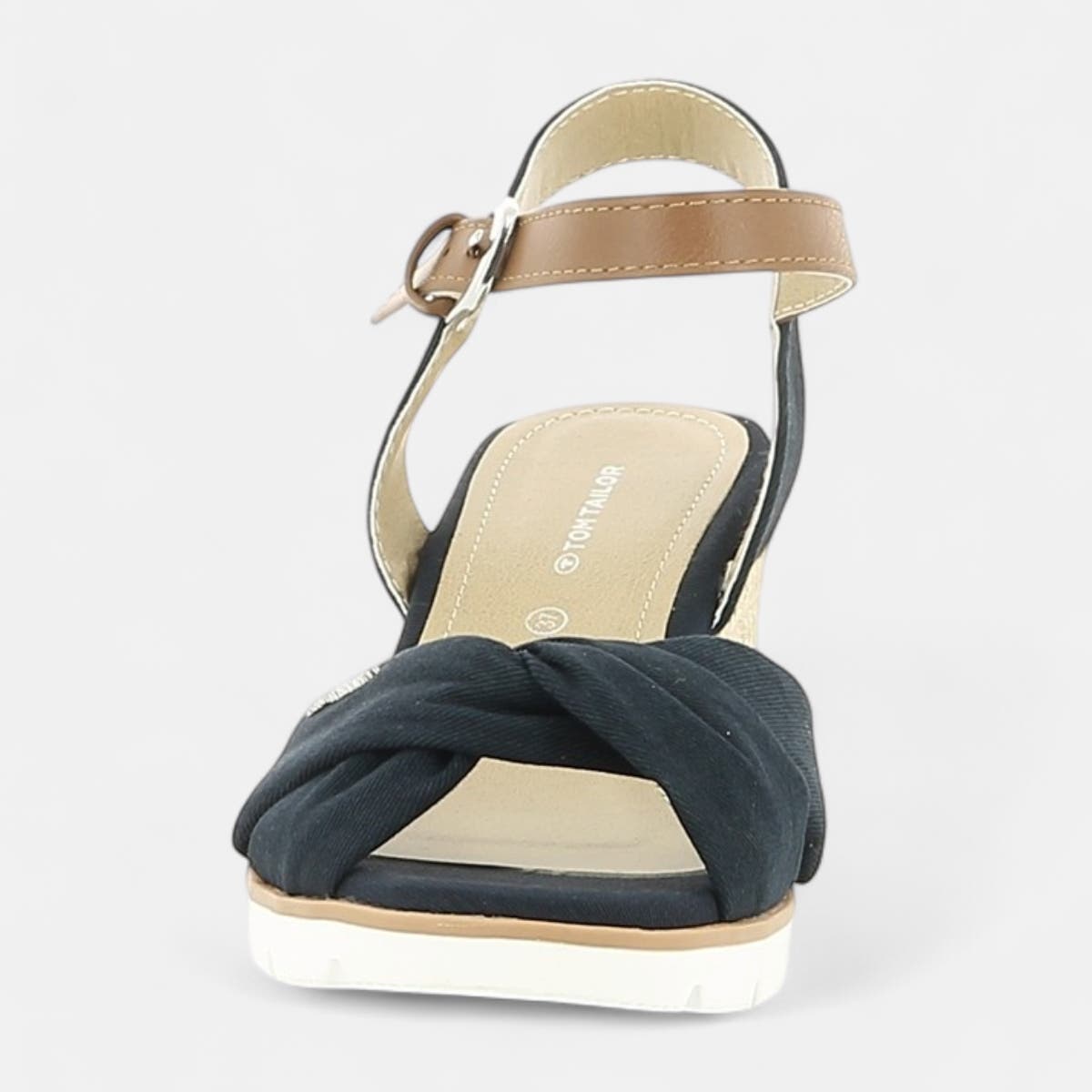 Espadrilles à talon compensé Femme bleu marine