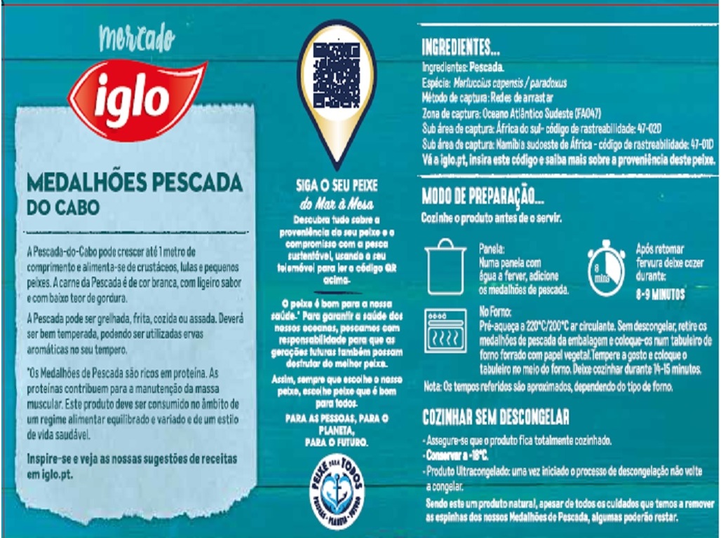MEDALHÕES IGLO PESCADA MSC 500GR (8 UN)
