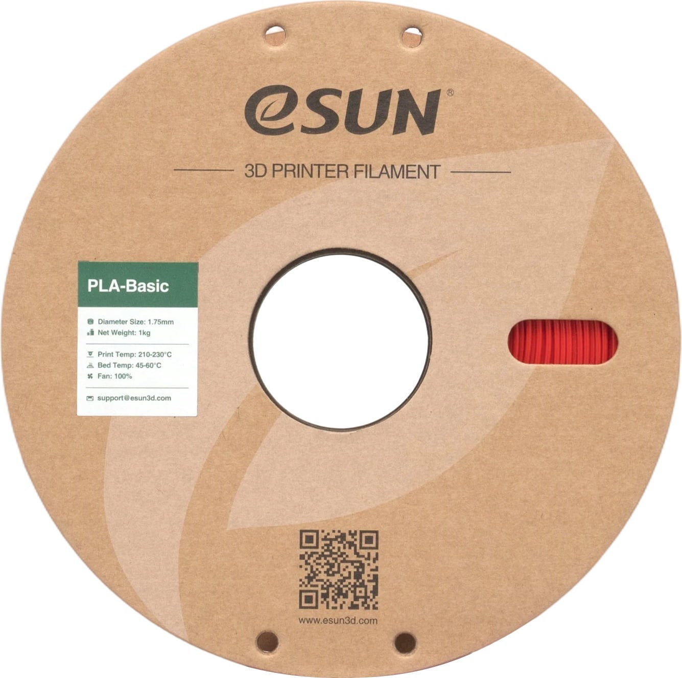 eSUN  PLA-Basic RGB Red, 1,75 mm / 1000 g    Allround PLA Material in RGB Red