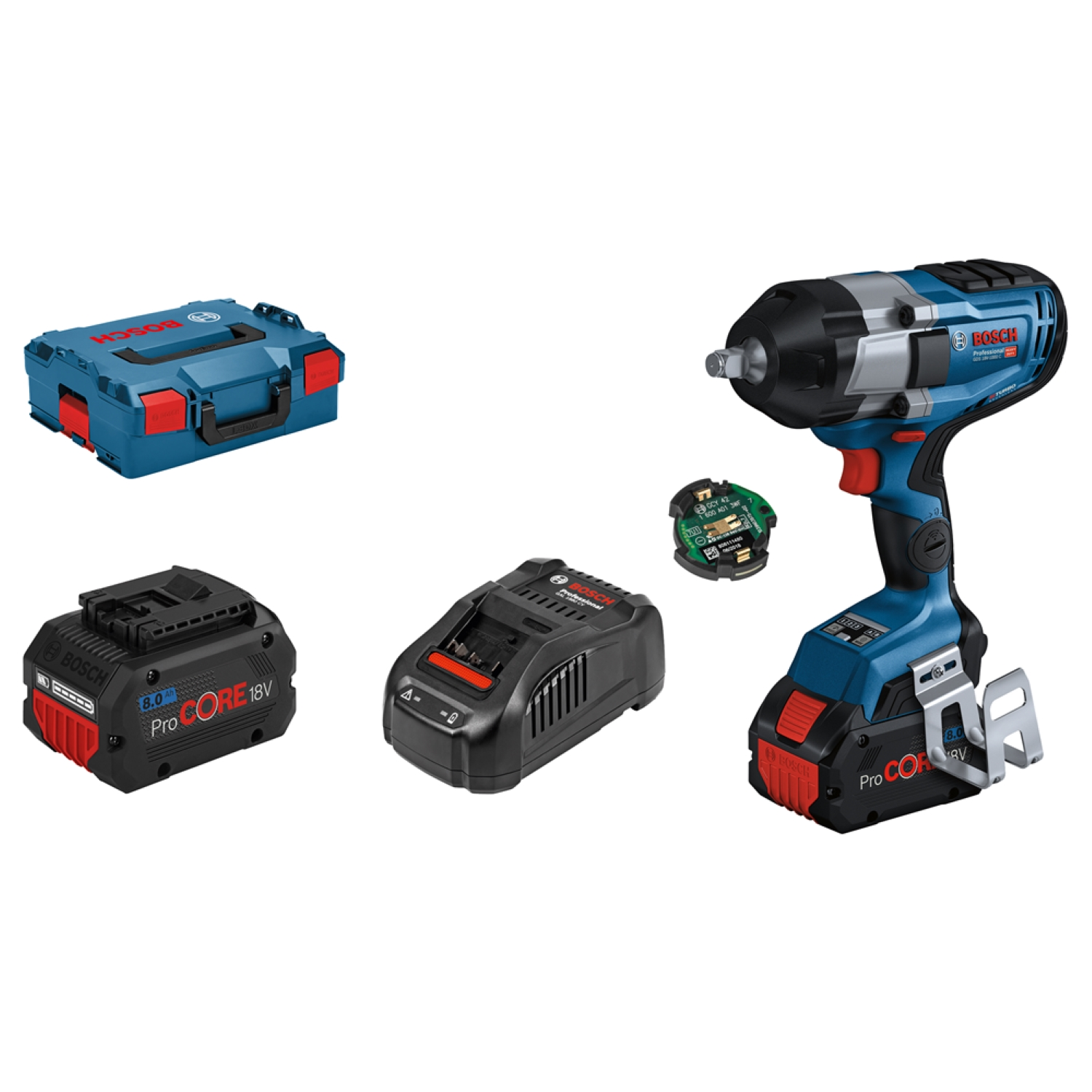 Bosch GDS 18V-1000 C 18V Li-Ion accu BiTurbo slagmoeraanzetter set (2x 8,0Ah) in L-Boxx - 1000Nm - koolborstelloos