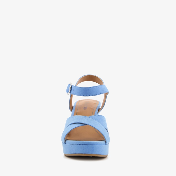 Blue Box blauwe dames sandalen met hak