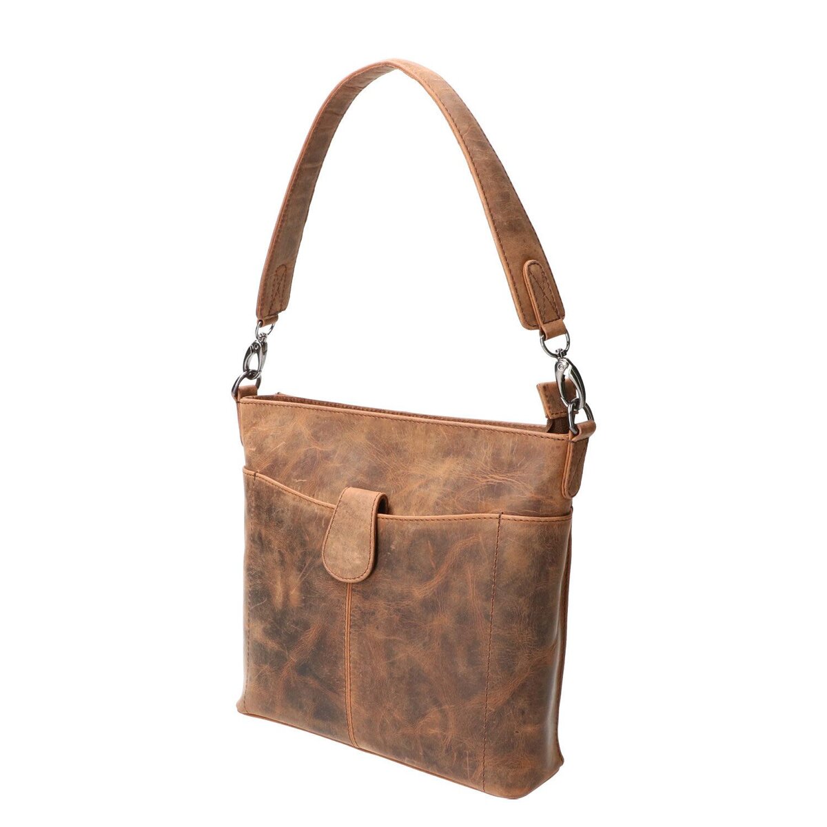 LD Lederwaren Hand/ Schoudertas Hunter Bruin