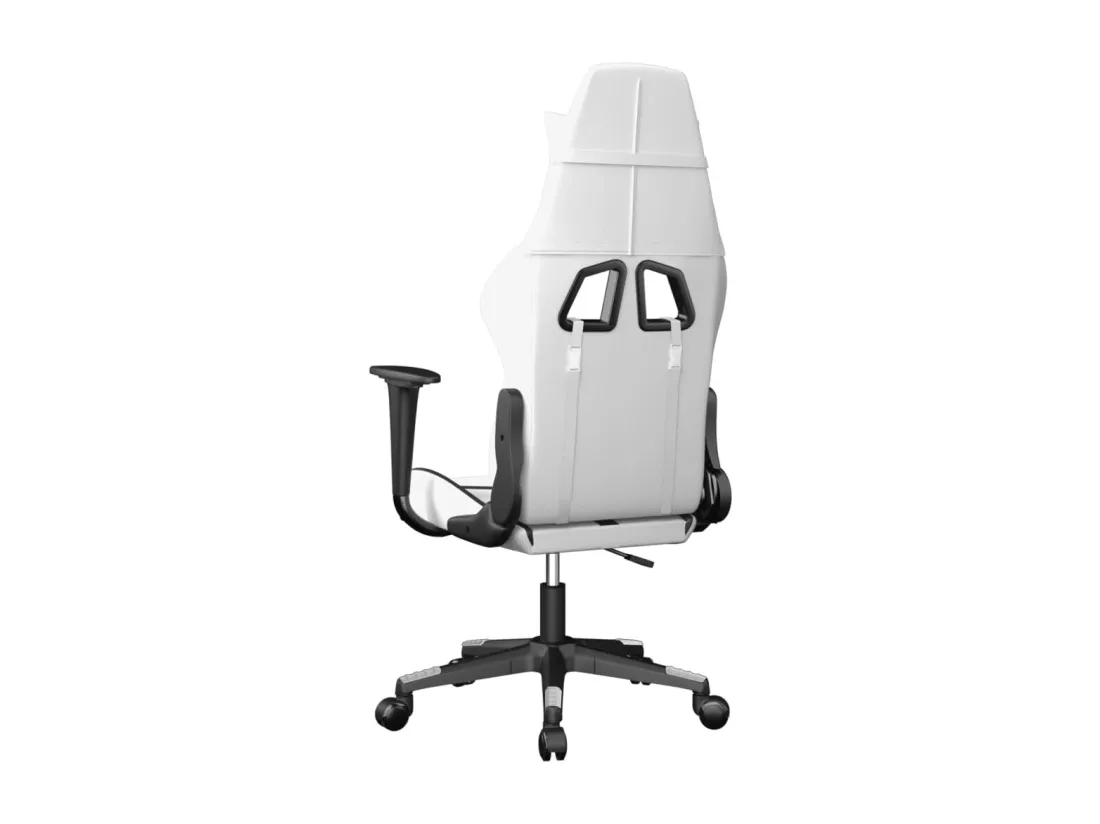 Chaise de jeu de massage Blanc et noir Similicuir