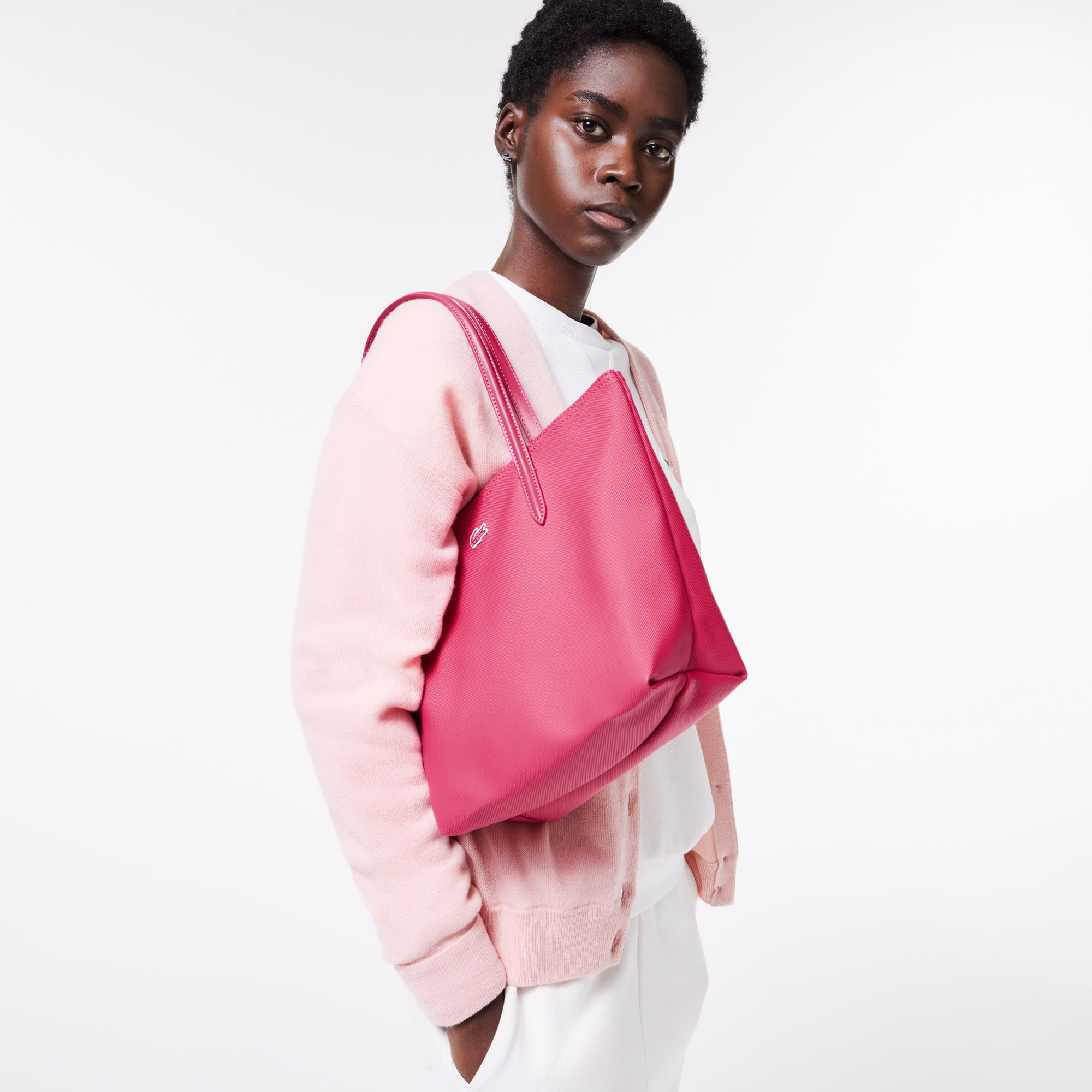 Petit sac cabas zippé L.12.12 Concept uni Sacs à main & Cabas - Rose - Lacoste - Femme