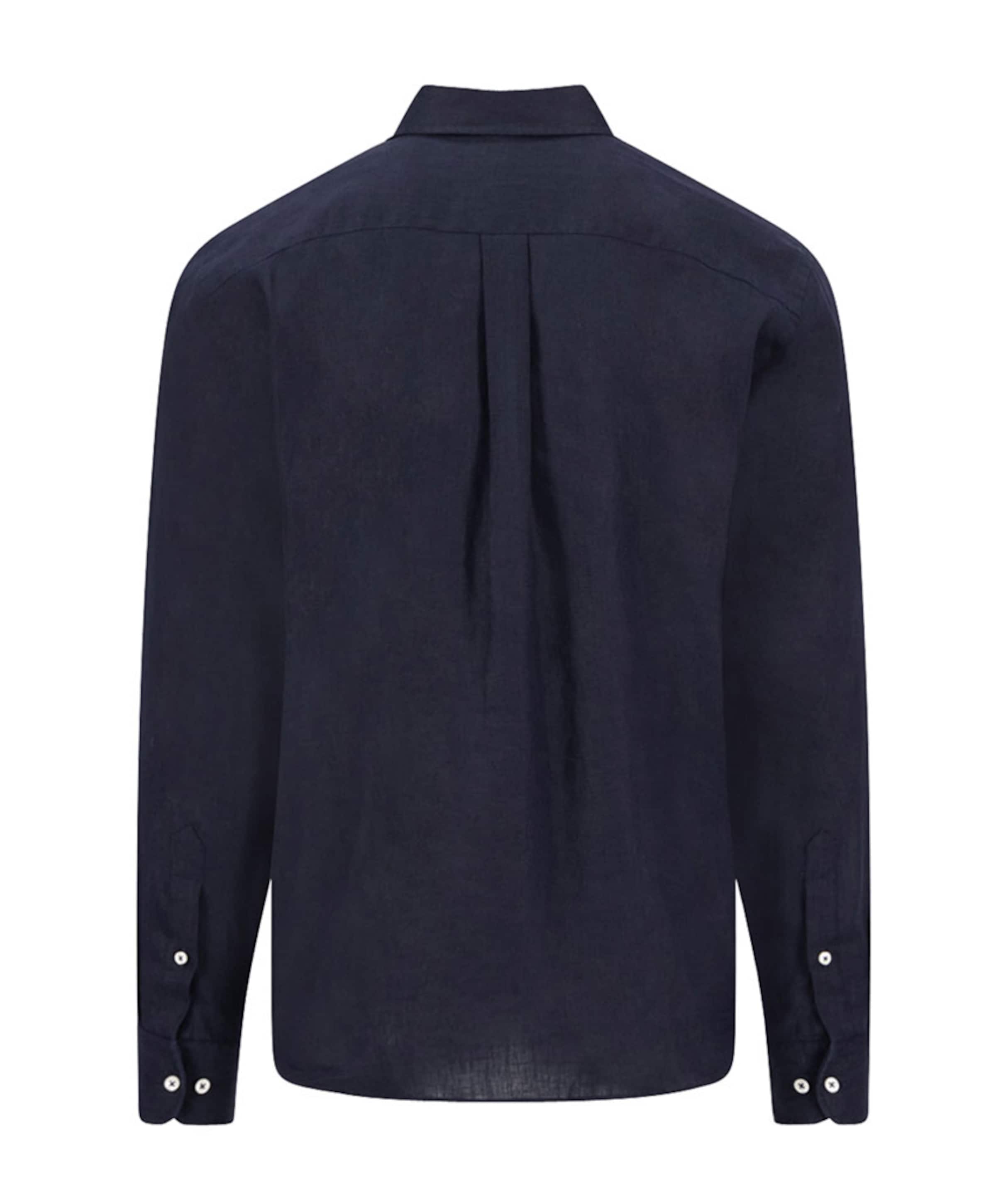 Fynch-Hatton Heren overhemd lange mouw blauw