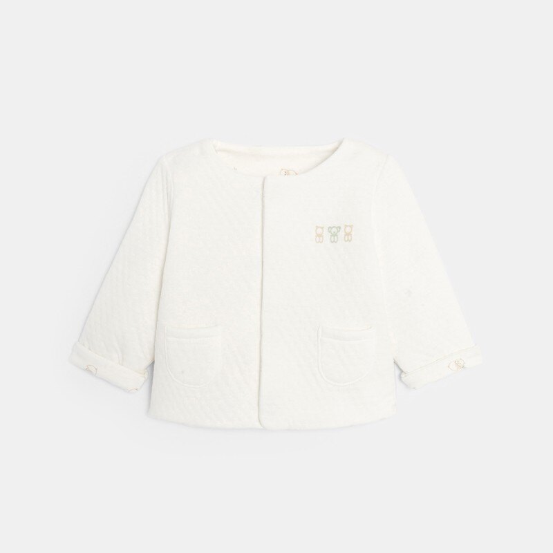 Veste matelassée et pantalon réversibles avec body blanc bébé mixte Blanc