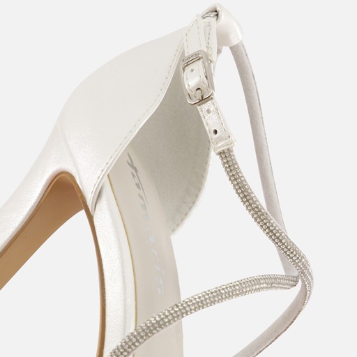 Tamaris Strass Pumps wit Synthetisch