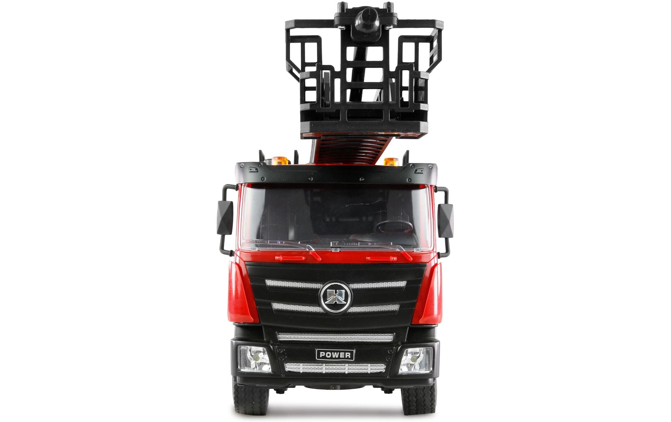 Arocs Feuerwehr Drehleiter RTR, 1:18Feuerwehrfahrzeug mit Licht und Wasserwerfer im Massstab 1:18