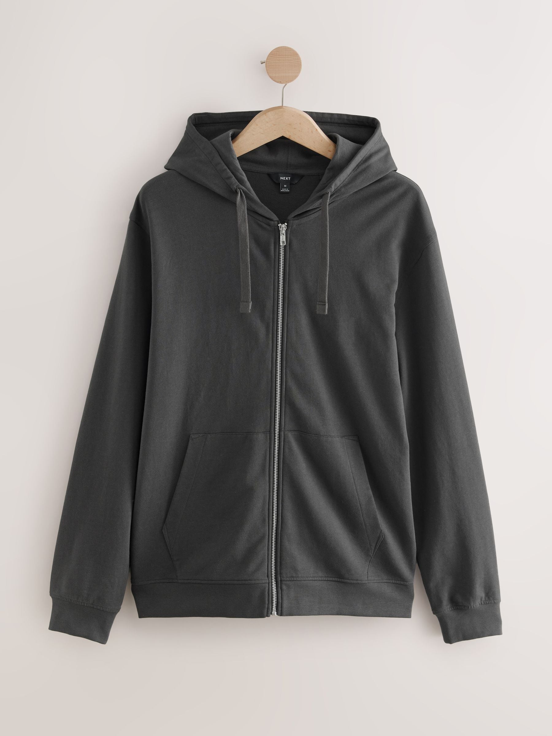 Leisteen grijs - Lichte hoodie met rits