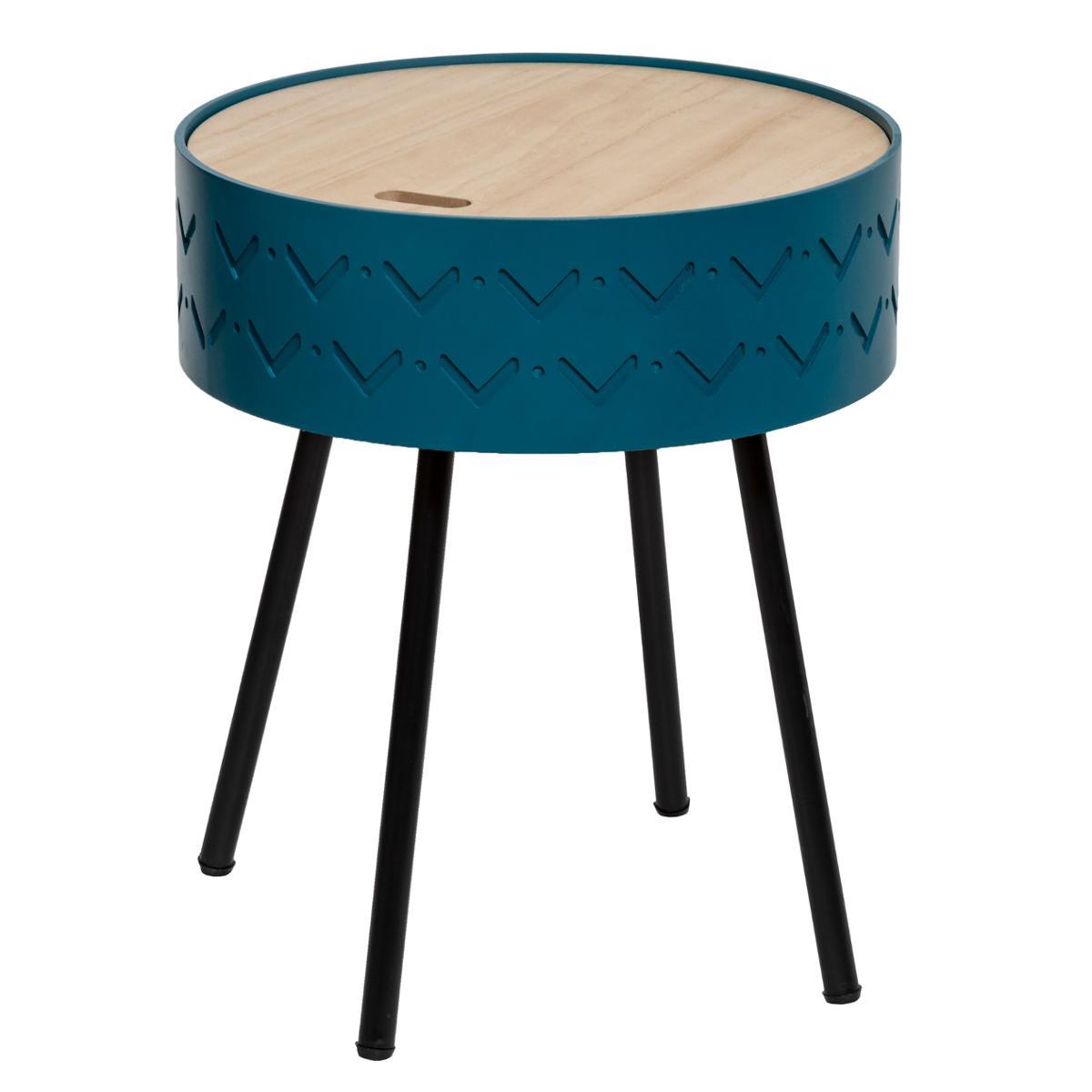 TABLE CAFE COFFRE SHIRO BLEU