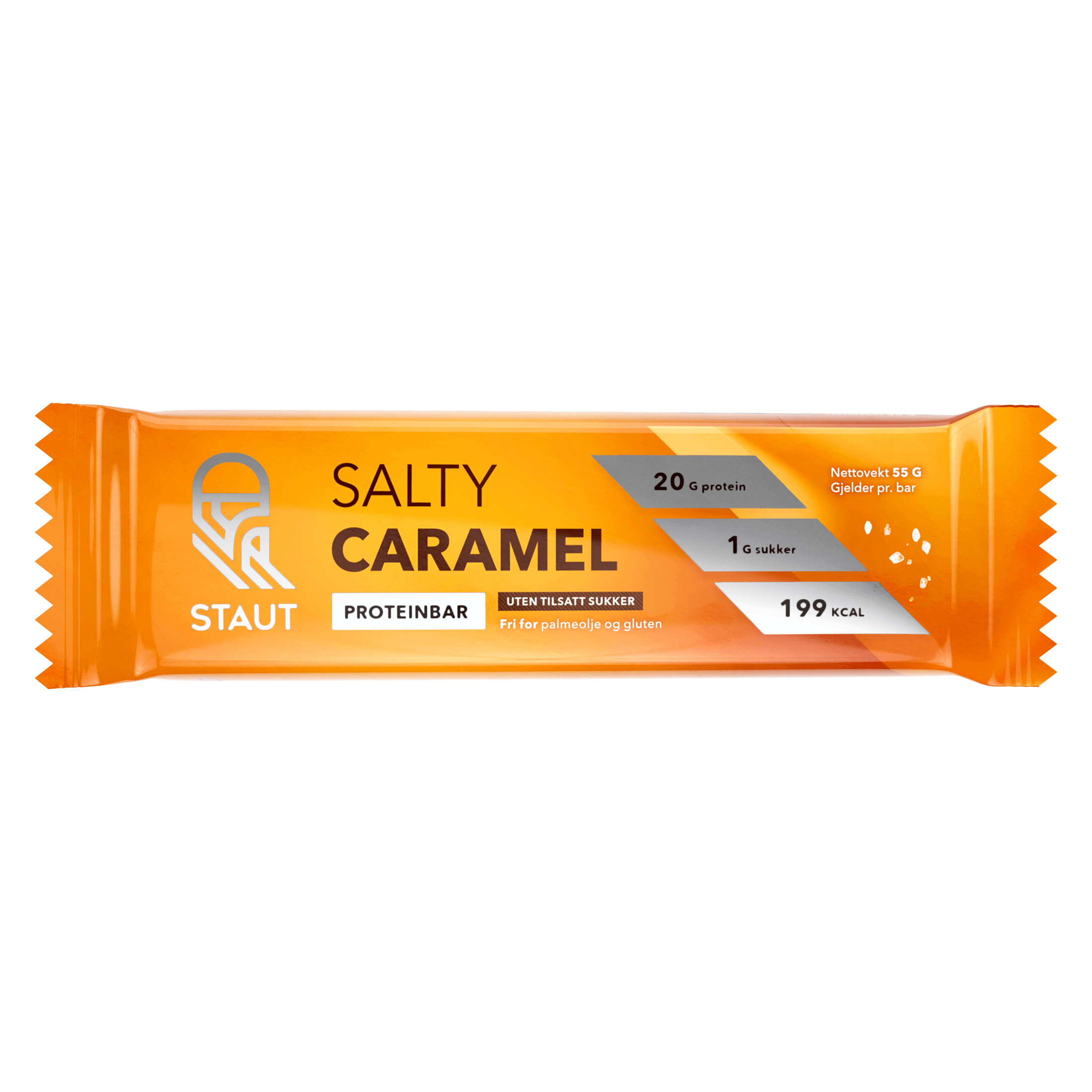 STAUT Proteinbar uten tilsatt sukker Salty Caramel - Proteinbarer