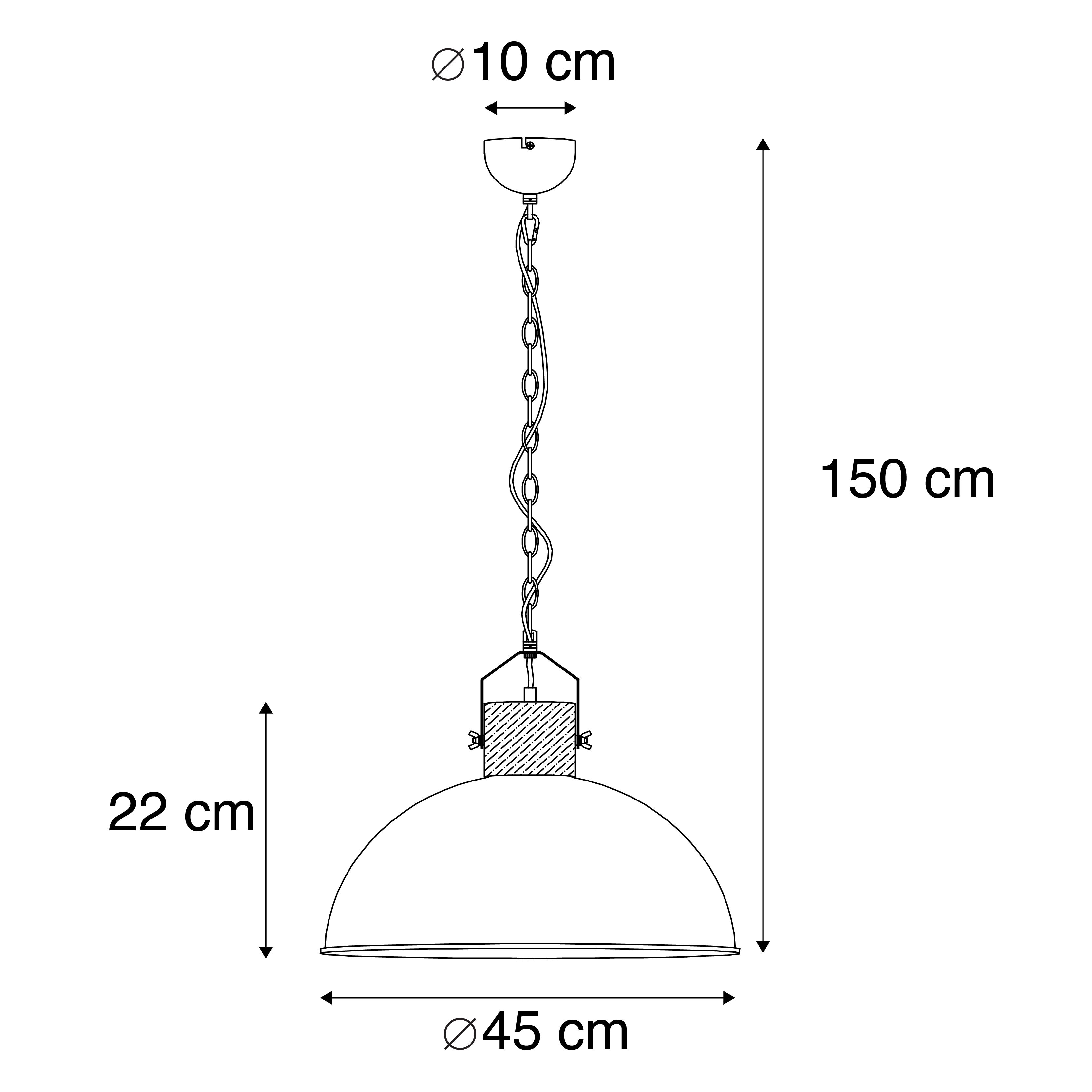 Industriële hanglamp staal - Arti