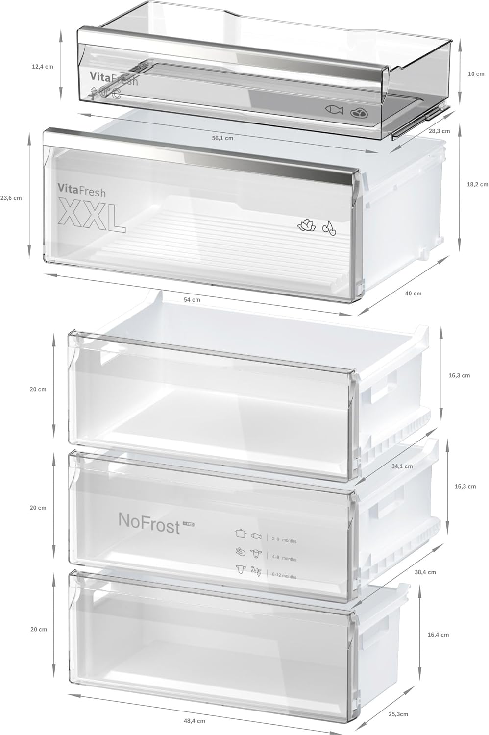 Bosch KGN49AIBT - Réfrigérateur combiné pose libre série 6 - 440 L
